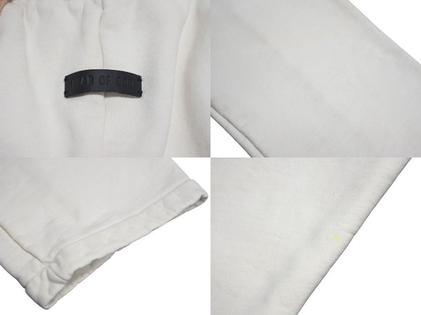 FEAR OF GOD Fear of God Sweatpants Reconstruction Docking Drawstring White Cotton Logo Patch Good Condition Used 4c072554