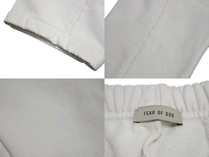 FEAR OF GOD Fear of God Sweatpants Reconstruction Docking Drawstring White Cotton Logo Patch Good Condition Used 4c072554