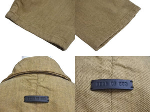 極美品 FEAR OF GOD フィアオブゴッド セットアップ ジャケット RN139190 コットン ベージュ サイズL 中古 4c072559