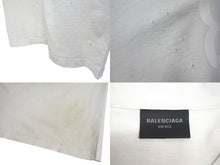 Load image into Gallery viewer, 極美品 BALENCIAGA バレンシアガ 半袖Ｔシャツ BBロゴ ダメージ加工 グレー コットン 739784 サイズS 中古 4c072573