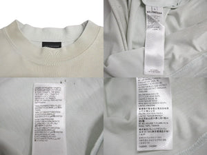 極美品 BALENCIAGA バレンシアガ 半袖Ｔシャツ BBロゴ ダメージ加工 グレー コットン 739784 サイズS 中古 4c072573