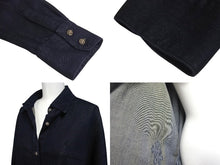 画像をギャラリービューアに読み込む, CHROME HEARTS クロムハーツ Mahal Kita デニム 長袖シャツ インディゴ クロスパッチ マハルキタ シルバー金具 サイズS 美品 中古 4c072580