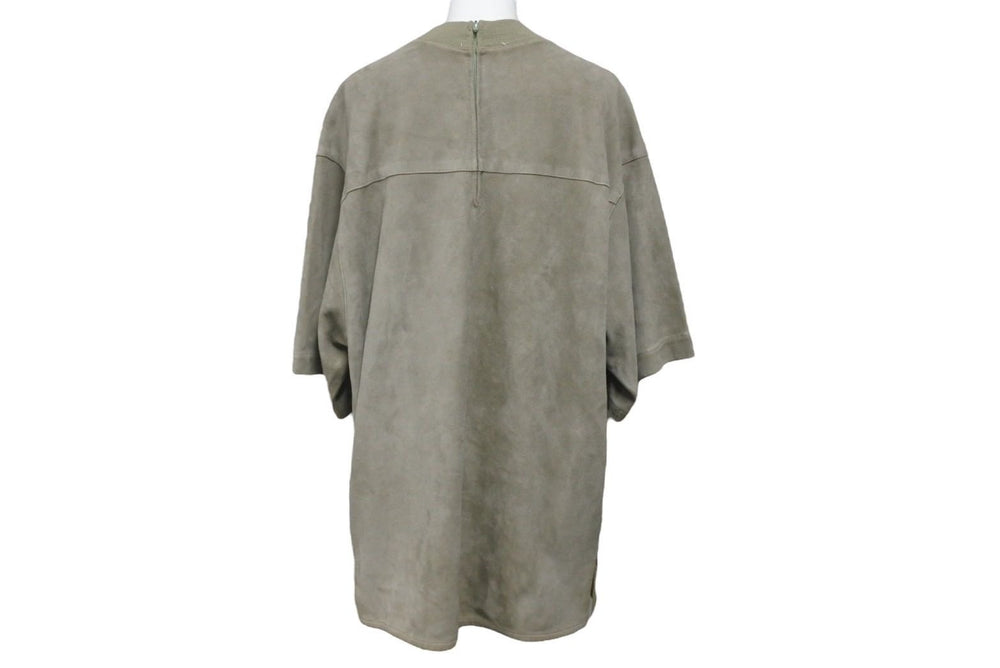 HERMES エルメス インディアン 先住民 半袖Tシャツ トップス スウェードレザー カーキ ブラウン 美品 中古 4c072584