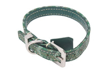 画像をギャラリービューアに読み込む, GOYARD ゴヤール 首輪 リード ペット用 ヘリンボーン グリーン PVC レザー シルバー金具 美品 中古 4c072587