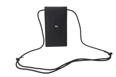 新品未使用 Y-3 ワイスリー Adidas アディダス PHONE CASE スマートフォンケース ポーチ IJ9902 レザー ブラック 中古 4c072595