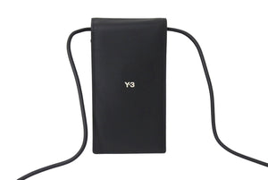 新品未使用 Y-3 ワイスリー Adidas アディダス PHONE CASE スマートフォンケース ポーチ IJ9902 レザー ブラック 中古 4c072595