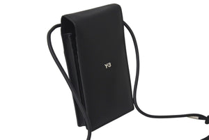 新品未使用 Y-3 ワイスリー Adidas アディダス PHONE CASE スマートフォンケース ポーチ IJ9902 レザー ブラック 中古 4c072595