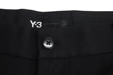 Load image into Gallery viewer, Y-3 ワイスリー サルエル ワイド パンツ 七分丈 サンプル ブラック コットン アディダス 撥水加工 ロゴ ボトムス サイズM 美品 中古 4c072598
