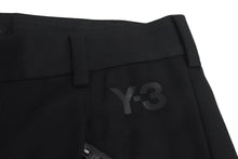 Load image into Gallery viewer, Y-3 ワイスリー サルエル ワイド パンツ 七分丈 サンプル ブラック コットン アディダス 撥水加工 ロゴ ボトムス サイズM 美品 中古 4c072598