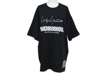 Load image into Gallery viewer, YOHJI YAMAMOTO ヨウジヤマモト NEIGHBORHOOD ネイバーフッド 半袖Tシャツ HZ-T61-286 コットン ブラック サイズL 美品 中古 4c072599