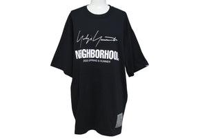 YOHJI YAMAMOTO ヨウジヤマモト NEIGHBORHOOD ネイバーフッド 半袖Tシャツ HZ-T61-286 コットン ブラック サイズL 美品 中古 4c072599