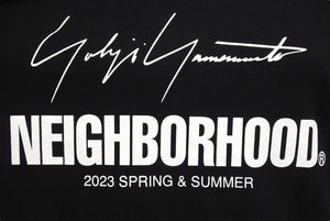 YOHJI YAMAMOTO ヨウジヤマモト NEIGHBORHOOD ネイバーフッド 半袖Tシャツ HZ-T61-286 コットン ブラック サイズL 美品 中古 4c072599