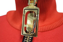 画像をギャラリービューアに読み込む, 極美品 Marc Jacobs マークジェイコブス ジャケット ジャージ S-W21790283 カシミア レッド ベージュ ゴールド金具 サイズ0 中古 4c072603