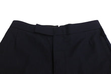 Load image into Gallery viewer, 極美品 THOM BROWNE トムブラウン サンプル フリンジ スラックス パンツ ネイビー 紺色 ボトムス サイズ0 中古 4c072606