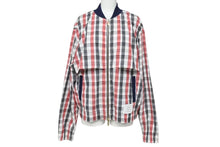 Load image into Gallery viewer, THOM BROWNE トムブラウン ブルゾン ジャケット サンプル サイズ1 チェック柄 ブラック レッド 美品 中古 4c072607