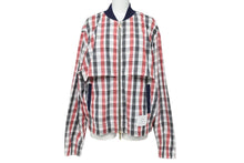 Load image into Gallery viewer, THOM BROWNE トムブラウン ブルゾン ジャケット サンプル サイズ1 チェック柄 ブラック レッド 美品 中古 4c072607