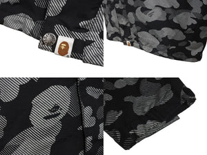 A BATHING APE アベイシングエイプ BAPE 総柄 マウンテンパーカー フーデッド ジップアップ ジャケット 001LJE301013X 美品 中古 4c072618