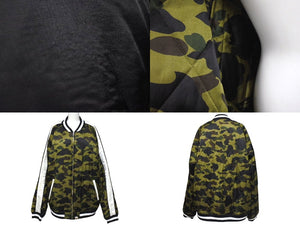 A BATHING APE アベイシングエイプ 1ST CAMO REVERSIBLEE SOUVENIR JACKET BAPE ジャケット カーキ 001LJD801019X 美品 中古 4c072619