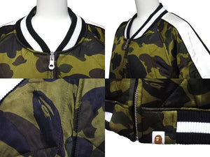 A BATHING APE アベイシングエイプ 1ST CAMO REVERSIBLEE SOUVENIR JACKET BAPE ジャケット カーキ 001LJD801019X 美品 中古 4c072619