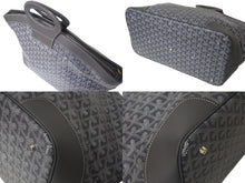 Load image into Gallery viewer, GOYARD ゴヤール ベルーガMM ハンドバッグ トートバッグ グレー PVC レザー ヘリンボーン シルバー金具 美品 中古 4c072631