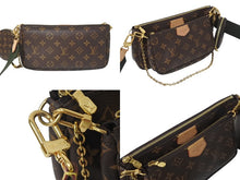 画像をギャラリービューアに読み込む, 極美品 LOUIS VUITTON ルイヴィトン ミュルティポシェット アクセソワール カーキ ショルダーバッグ モノグラム M44813 中古 4c072634