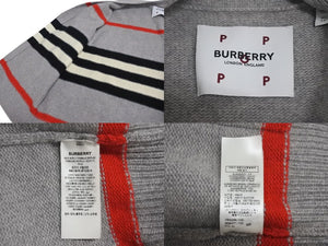 BURBERRY LONDON ENGLAND バーバリー ロンドン イングランド ニット カーディガン 8055477 グレー サイズXL 美品 中古 4c072648