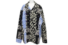 Load image into Gallery viewer, NOMA t.d ノーマティーディー フランネルシャツ 長袖シャツ ペイズリー N36-SH03 ホワイト ブラック ブルー 美品 中古 4c072650