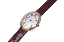 画像をギャラリービューアに読み込む, Cartier カルティエ ミニベニュワール W8000017 腕時計 K18ピンクゴールド レザー オーストリア製 ワインレッド 美品 中古 4c072664