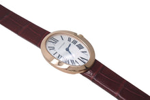 Load image into Gallery viewer, Cartier カルティエ ミニベニュワール W8000017 腕時計 K18ピンクゴールド レザー オーストリア製 ワインレッド 美品 中古 4c072664