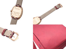 画像をギャラリービューアに読み込む, Cartier カルティエ ミニベニュワール W8000017 腕時計 K18ピンクゴールド レザー オーストリア製 ワインレッド 美品 中古 4c072664