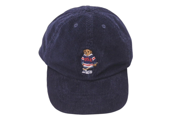New and unused POLO RALPH LAUREN Polo Ralph Lauren Cap Kids Size One Size Polo Bear Corduroy Navy Used 4c072668