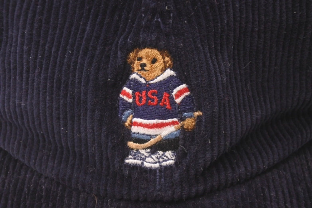 New and unused POLO RALPH LAUREN Polo Ralph Lauren Cap Kids Size One Size Polo Bear Corduroy Navy Used 4c072668