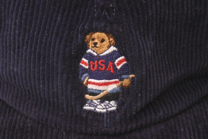 New and unused POLO RALPH LAUREN Polo Ralph Lauren Cap Kids Size One Size Polo Bear Corduroy Navy Used 4c072668