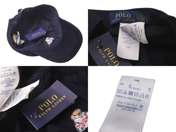 New and unused POLO RALPH LAUREN Polo Ralph Lauren Cap Kids Size One Size Polo Bear Corduroy Navy Used 4c072668