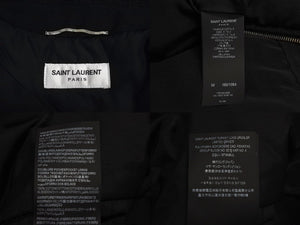 SAINT LAURENT PARIS サンローランパリ 中綿入り ジャケット 23年 ブラック アセテート ウール アウター 779707 サイズ54 美品 中古 4c072677