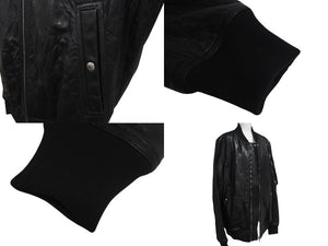 極美品 Rick Owens リックオウエンス クラシック フライトジャケット RU02D6789 サイズ48 ラムレザー ブラック 中古 4c072681