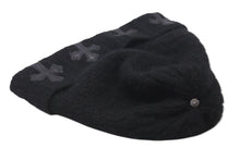 画像をギャラリービューアに読み込む, 新品同様 CHROME HEARTS クロムハーツ ニットキャップ 帽子 ブラック カシミヤ レザー ONE(26cm) RN 97729 シルバー金具 中古 4c072683