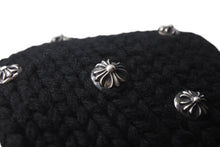 画像をギャラリービューアに読み込む, CHROME HEARTS クロムハーツ ビーニー ニット帽 クロスボール ピラミッド ブラック カシミヤ シルバー925 美品 中古 4c072687