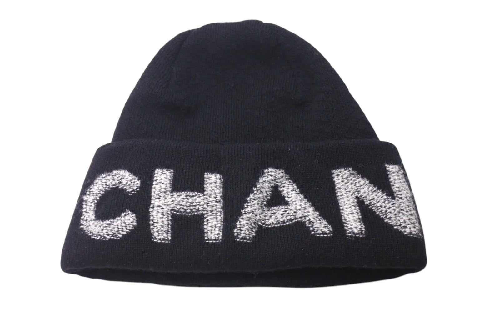 CHANEL シャネル　カシミアニット帽 ビーニー CHANEL シャネルカシミヤ100% ニット帽