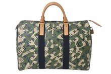 画像をギャラリービューアに読み込む, 極美品 ルイ ヴィトン LOUIS VUITTON モノグラム フラージュ スピーディ 35 バッグ カモフラ グリーン M95773 村上隆 中古 4c072698