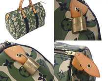 画像をギャラリービューアに読み込む, 極美品 ルイ ヴィトン LOUIS VUITTON モノグラム フラージュ スピーディ 35 バッグ カモフラ グリーン M95773 村上隆 中古 4c072698