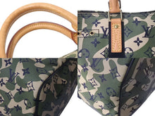 画像をギャラリービューアに読み込む, 極美品 ルイ ヴィトン LOUIS VUITTON モノグラム フラージュ スピーディ 35 バッグ カモフラ グリーン M95773 村上隆 中古 4c072698