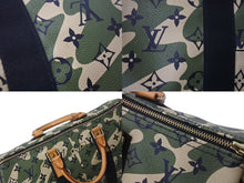 画像をギャラリービューアに読み込む, 極美品 ルイ ヴィトン LOUIS VUITTON モノグラム フラージュ スピーディ 35 バッグ カモフラ グリーン M95773 村上隆 中古 4c072698