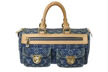 画像をギャラリービューアに読み込む, LOUIS VUITTON ルイヴィトン ネオスピーディ ハンドバッグ M95019 モノグラムデニム ゴールド金具 美品 中古 4c072699