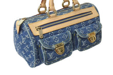 画像をギャラリービューアに読み込む, LOUIS VUITTON ルイヴィトン ネオスピーディ ハンドバッグ M95019 モノグラムデニム ゴールド金具 美品 中古 4c072699