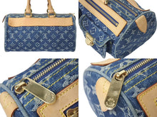 画像をギャラリービューアに読み込む, LOUIS VUITTON ルイヴィトン ネオスピーディ ハンドバッグ M95019 モノグラムデニム ゴールド金具 美品 中古 4c072699