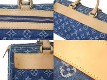 画像をギャラリービューアに読み込む, LOUIS VUITTON ルイヴィトン ネオスピーディ ハンドバッグ M95019 モノグラムデニム ゴールド金具 美品 中古 4c072699