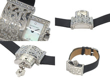 画像をギャラリービューアに読み込む, VAN CLEEF &amp; ARPELS ヴァンクリーフ＆アーペル WRWF01E8 シークレットデンテル ホワイトシェル 時計 美品 中古 4c072720