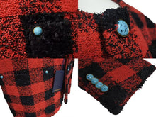 画像をギャラリービューアに読み込む, 新品未使用 LOUIS VUITTON ルイヴィトン 1AFWN0 ダミエ カラーレス ツイードジャケット サイズ50 レッド 中古 4c072724