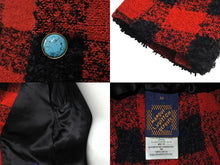 画像をギャラリービューアに読み込む, 新品未使用 LOUIS VUITTON ルイヴィトン 1AFWN0 ダミエ カラーレス ツイードジャケット サイズ50 レッド 中古 4c072724